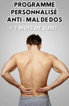 Programme anti mal de dos personnalisé avec un mois de suivi