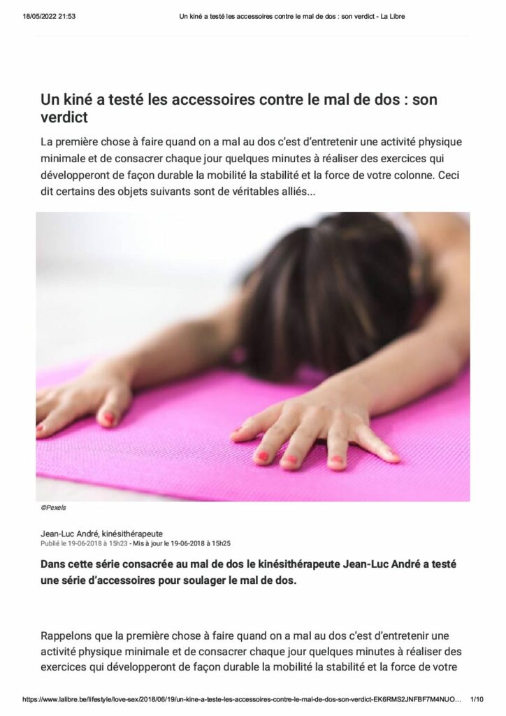 La Libre - Accessoires mal de dos